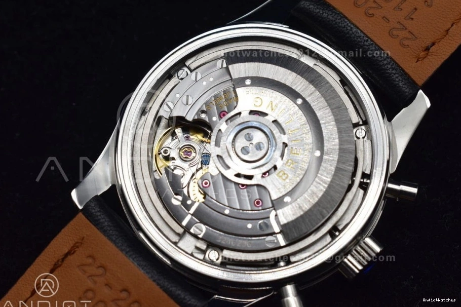 on Bracelet Navitimer 43mm BLS Black Edition 1 916 SS A Best Popular Dial Leather 1:1 0427